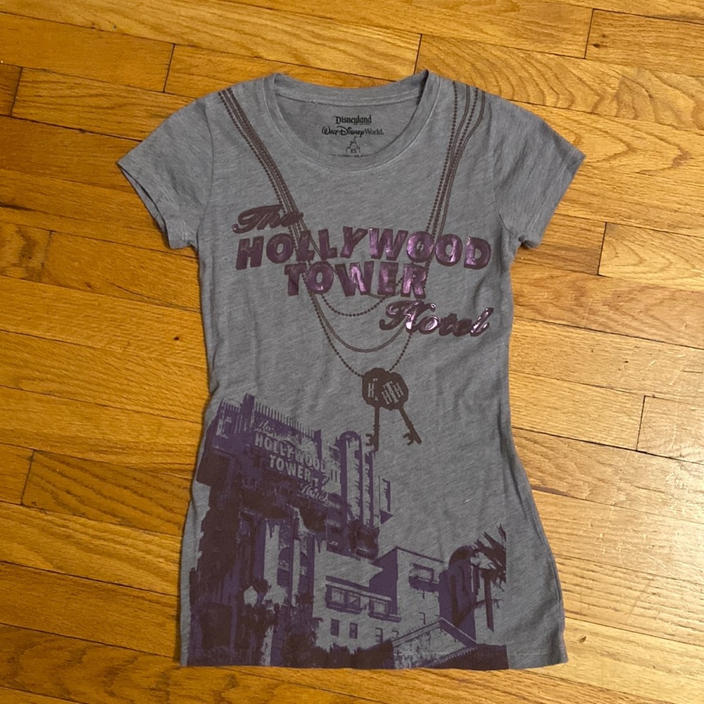 Disneyland resort, Walt Disney World, the Hollywood tower hotel T-shirt